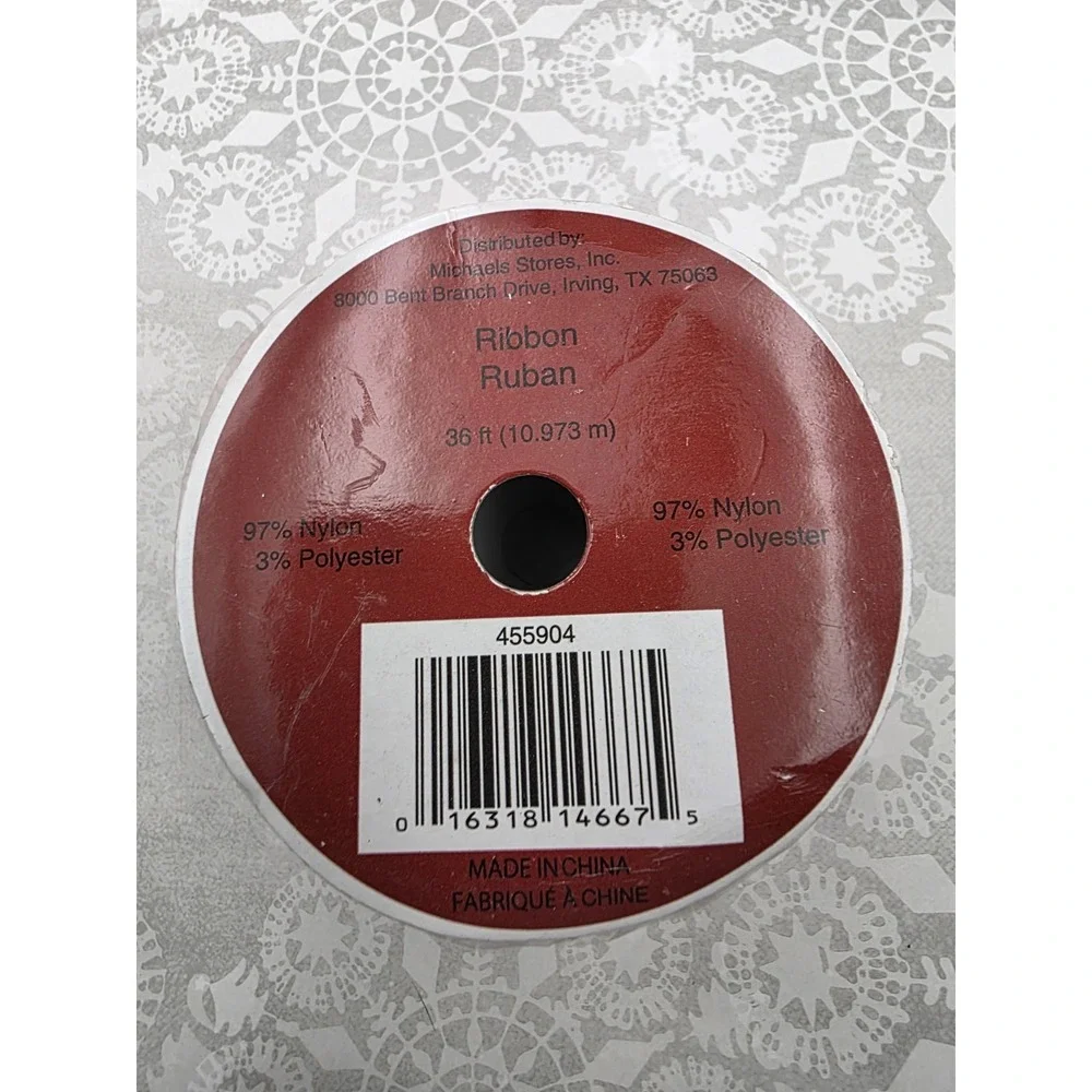 5 New Rolls Christmas Gingerbread Man Ribbon Red‎ Green Wreath Gift Crafting
